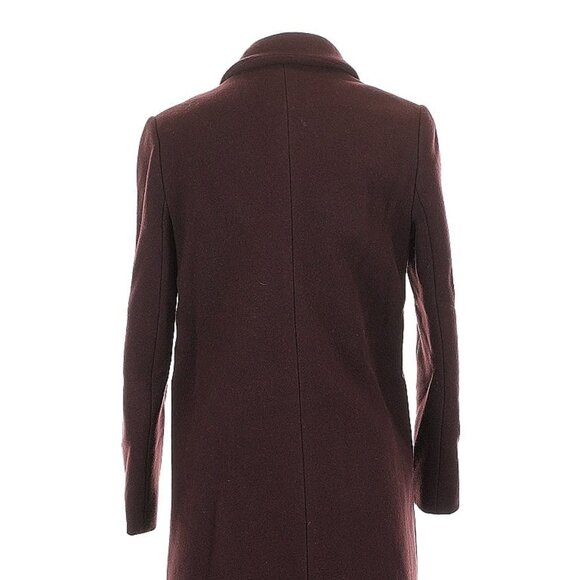Fossil Burgundy Wool And Angora Car Coat - Picture 2 of 2